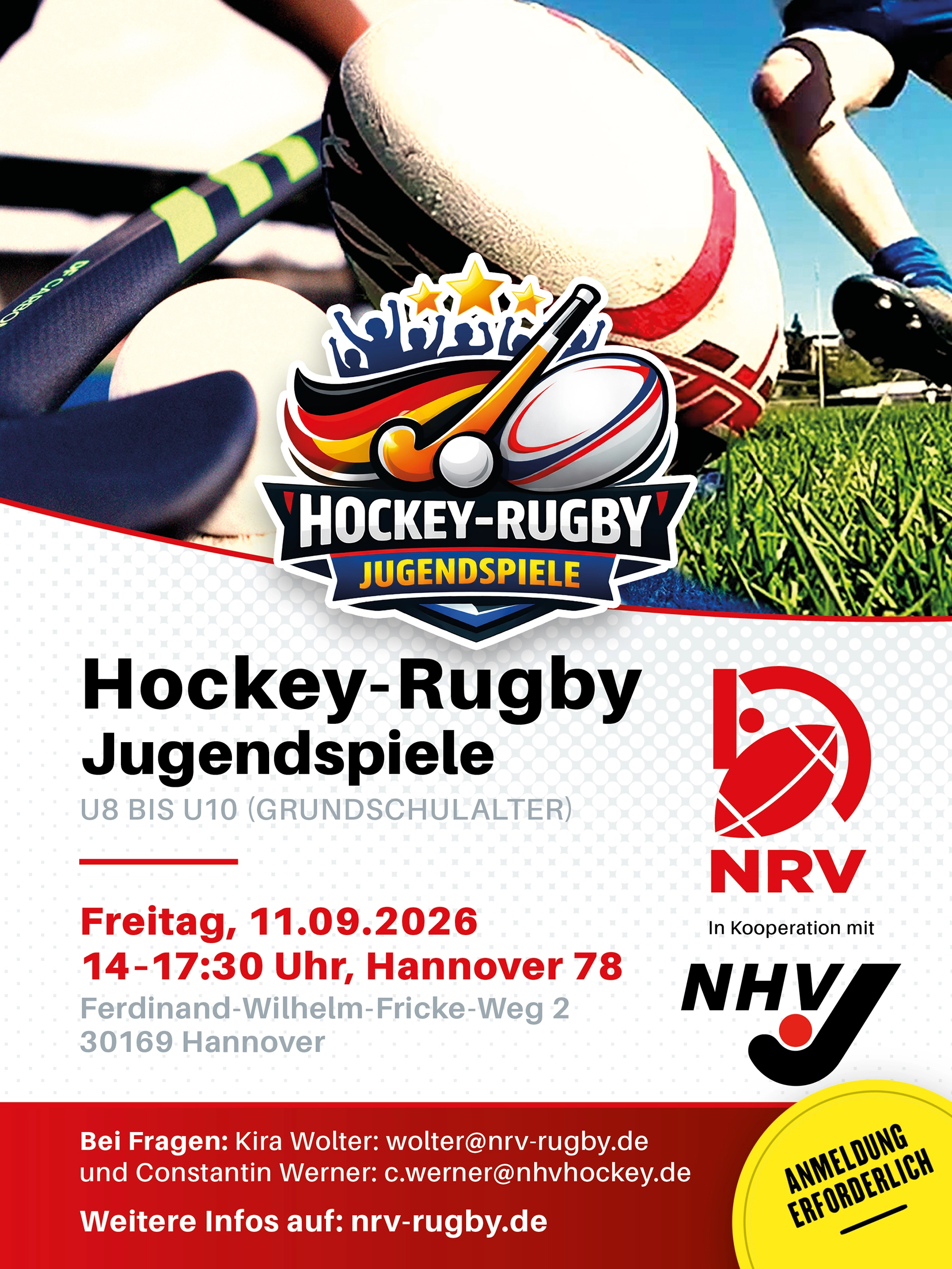 NRV Poster Hockey-Rugby-Spiele - NEU
